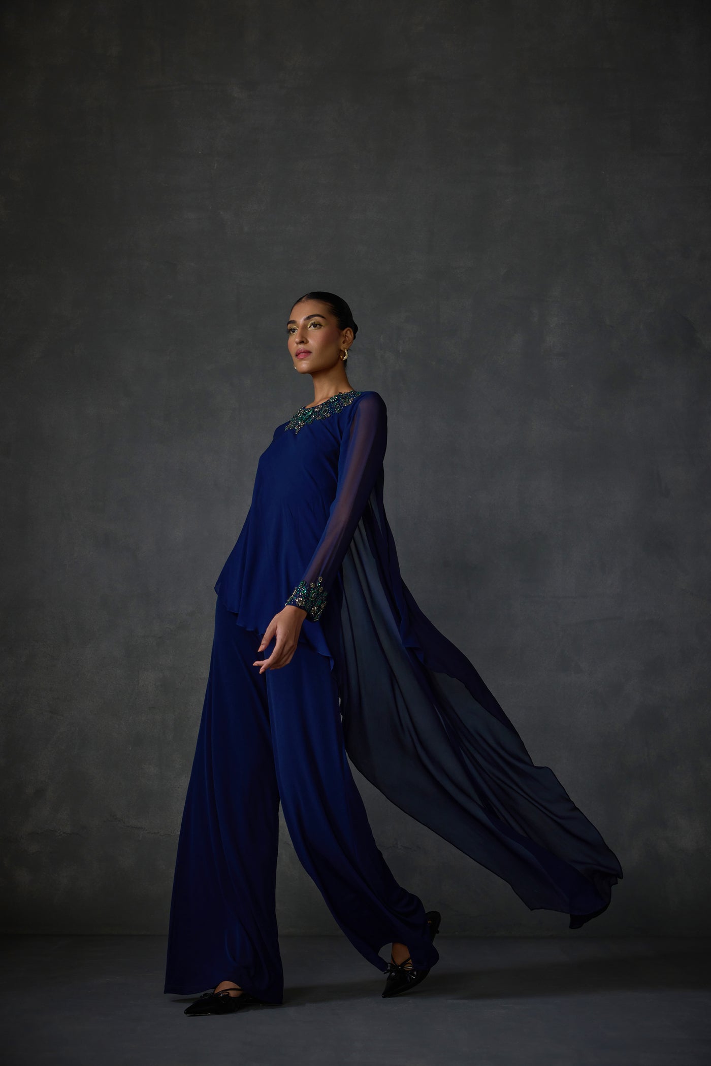 Namrata Joshipura Jewel Panel Jumpsuit indian designer wear online shopping melange singapore
