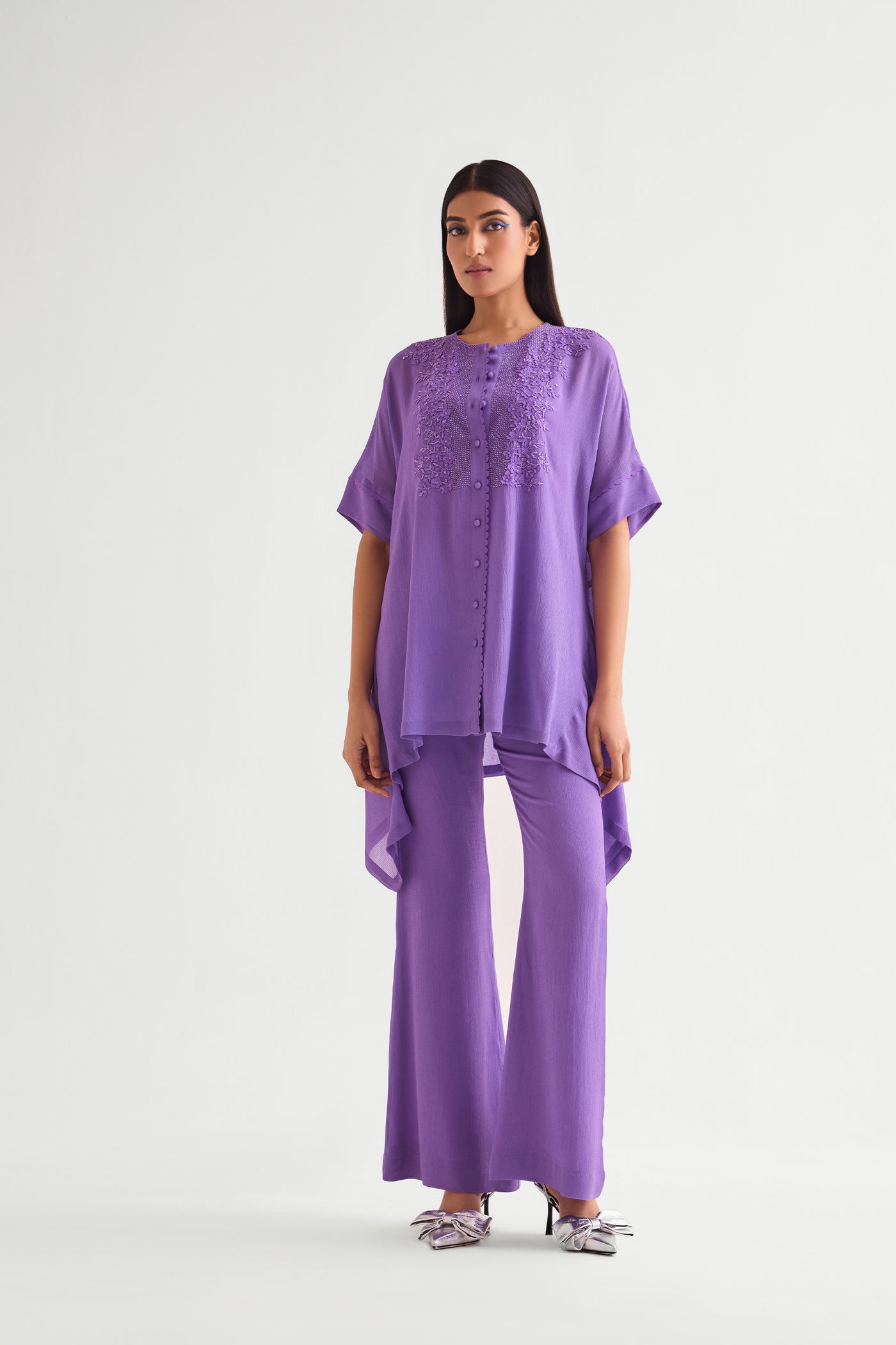 Namrata Joshipura Latice Side Pannel Tunic indian designer wear online shopping melange singapore
