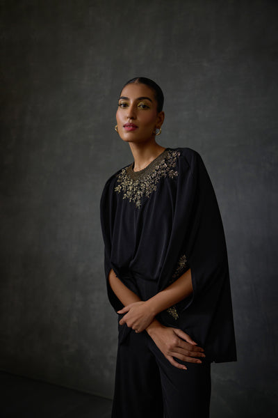 Namrata Joshipura Lattice Cape Style Jumpsuit indian designer wear online shopping melange singapore