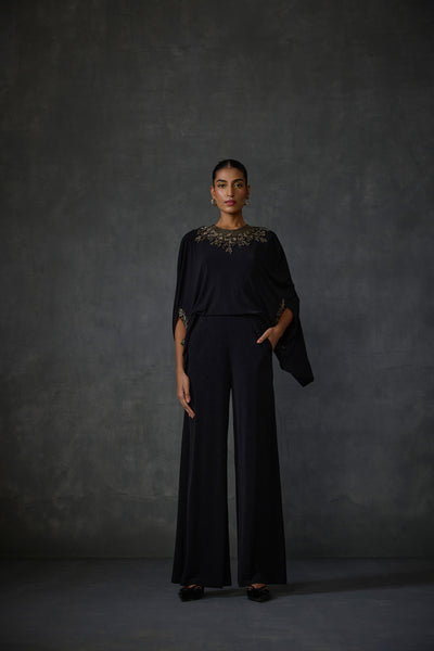 Namrata Joshipura Lattice Cape Style Jumpsuit indian designer wear online shopping melange singapore