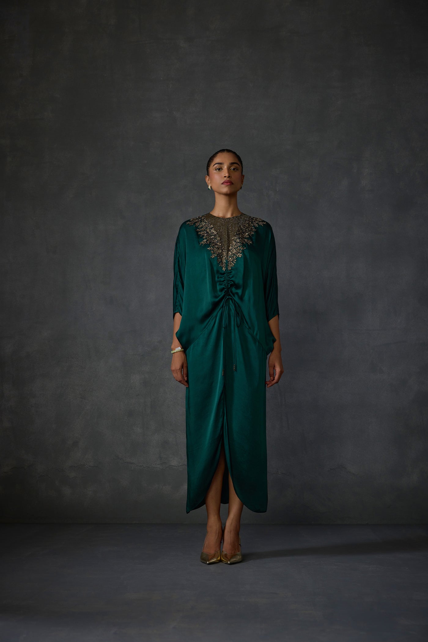 Namrata Joshipura Lattice Drawstring Dress indian designer wear online shopping melange singapore