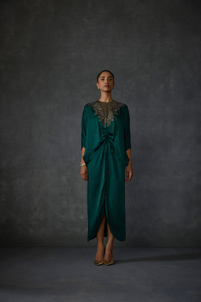 Namrata Joshipura Lattice Drawstring Dress indian designer wear online shopping melange singapore