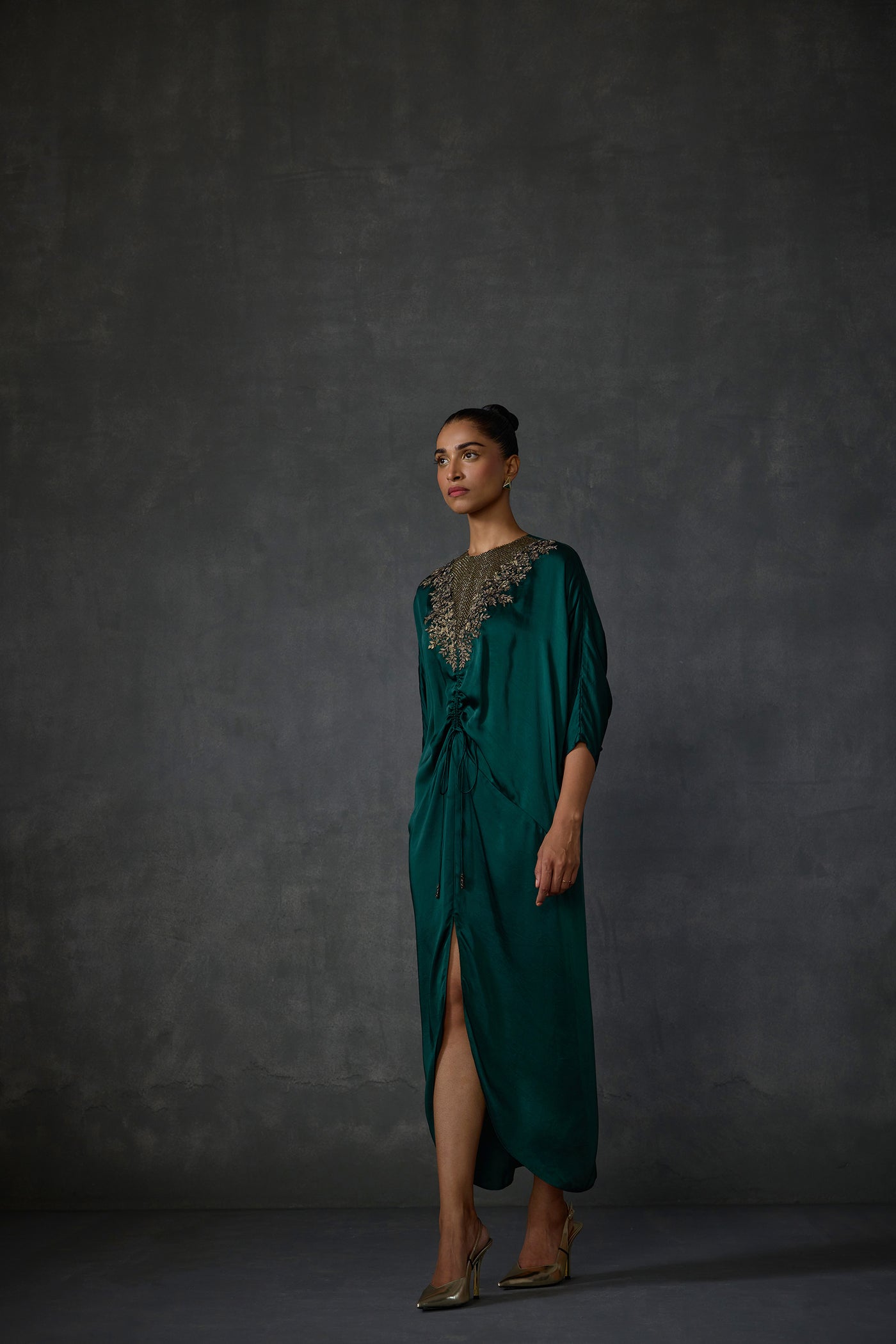 Namrata Joshipura Lattice Drawstring Dress indian designer wear online shopping melange singapore