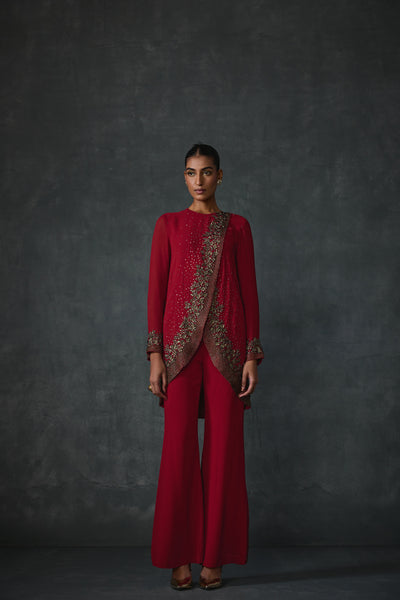Namrata Joshipura Lattice Overlap Co-ord Set indian designer wear online shopping melange singapore