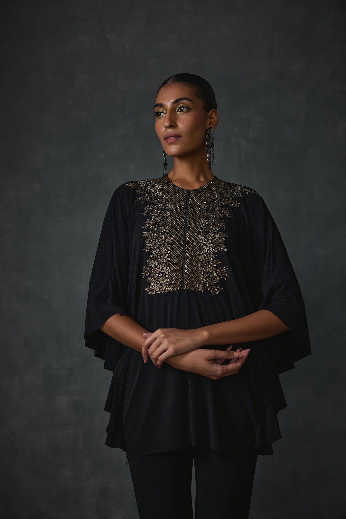 Namrata Joshipura Lattice Side Frill Co-ord Set indian designer wear online shopping melange singapore