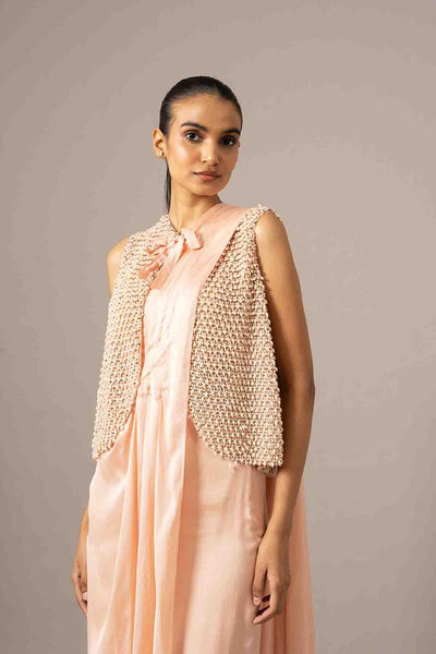 Namrata Joshipura Lulu Crusted Blouse With Draped Saree indian designer wear online shopping melange singapore 