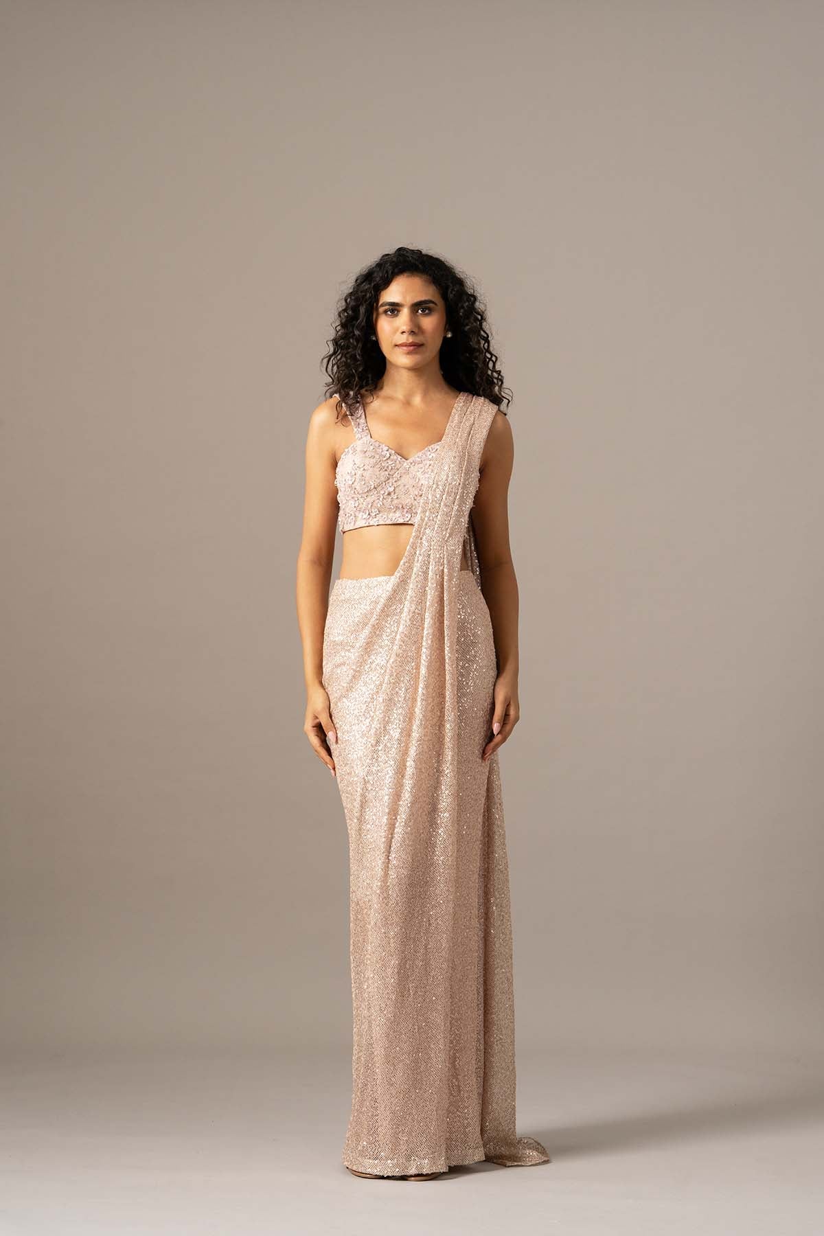 Namrata Joshipura Lumiere Net Saree With Strap Blouse indian designer wear online shopping melange singapore 