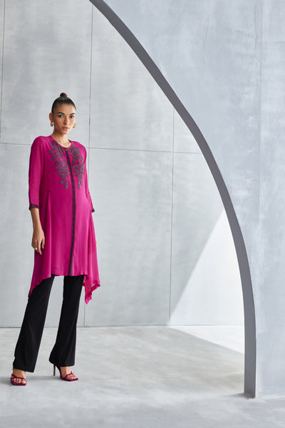 Namrata Joshipura Luna Handkerchief Hem Tunic Indian designer wear online shopping melange singapore