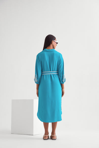 Namrata Joshipura Marina Long Dress With Belt indian designer wear online shopping melange singapore