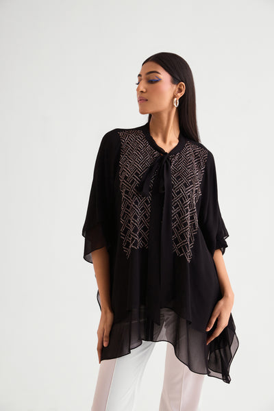 Namrata Joshipura Maze Double Layered Tunic indian designer wear online shopping melange singapore