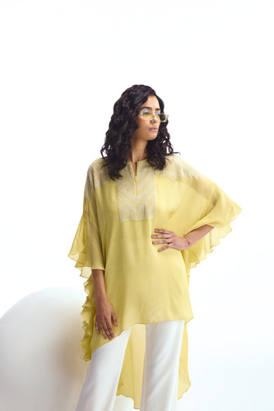 Namrata Joshipura Metallic Pearl Kaftan Tunic indian designer wear online shopping melange singapore