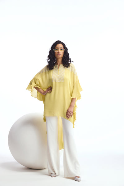 Namrata Joshipura Metallic Pearl Kaftan Tunic indian designer wear online shopping melange singapore