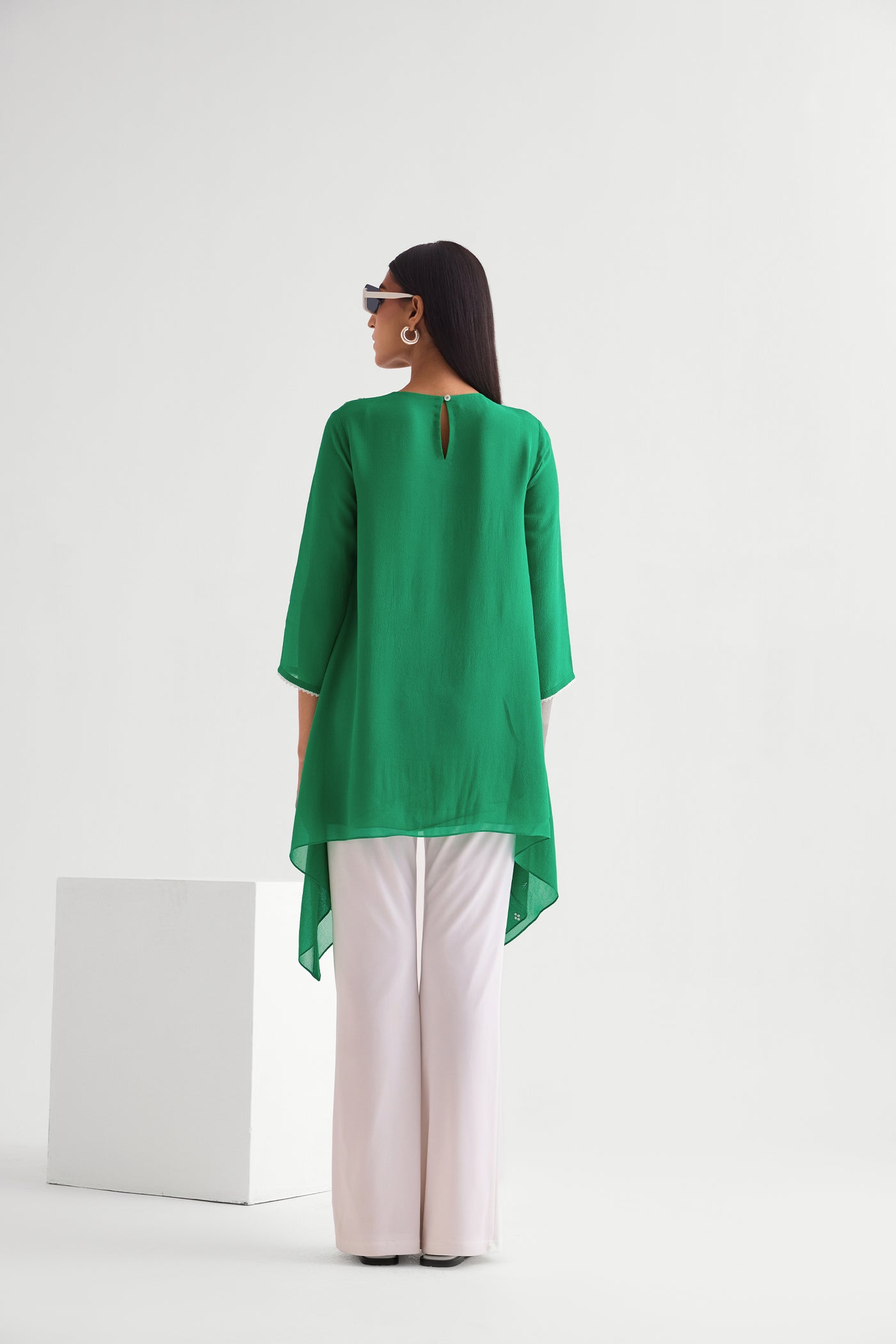 Namrata Joshipura Mila Asymmetric Long Tunic indian designer wear online shopping melange singapore