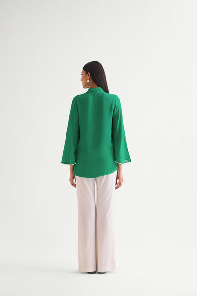 Namrata Joshipura Mila Bell Sleeves Top indian designer wear online shopping melange singapore
