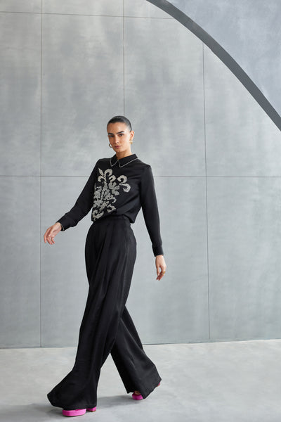 Namrata Joshipura Moon Flower Collar Top Indian designer wear online shopping melange singapore