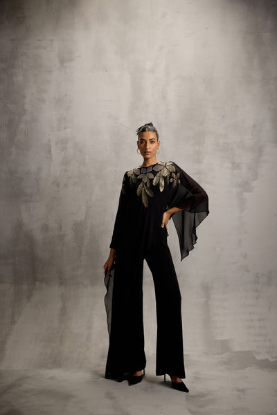 Namrata Joshipura Moonflower Flowing Wrap Jumpsuit indian designer wear online shopping melange singapore