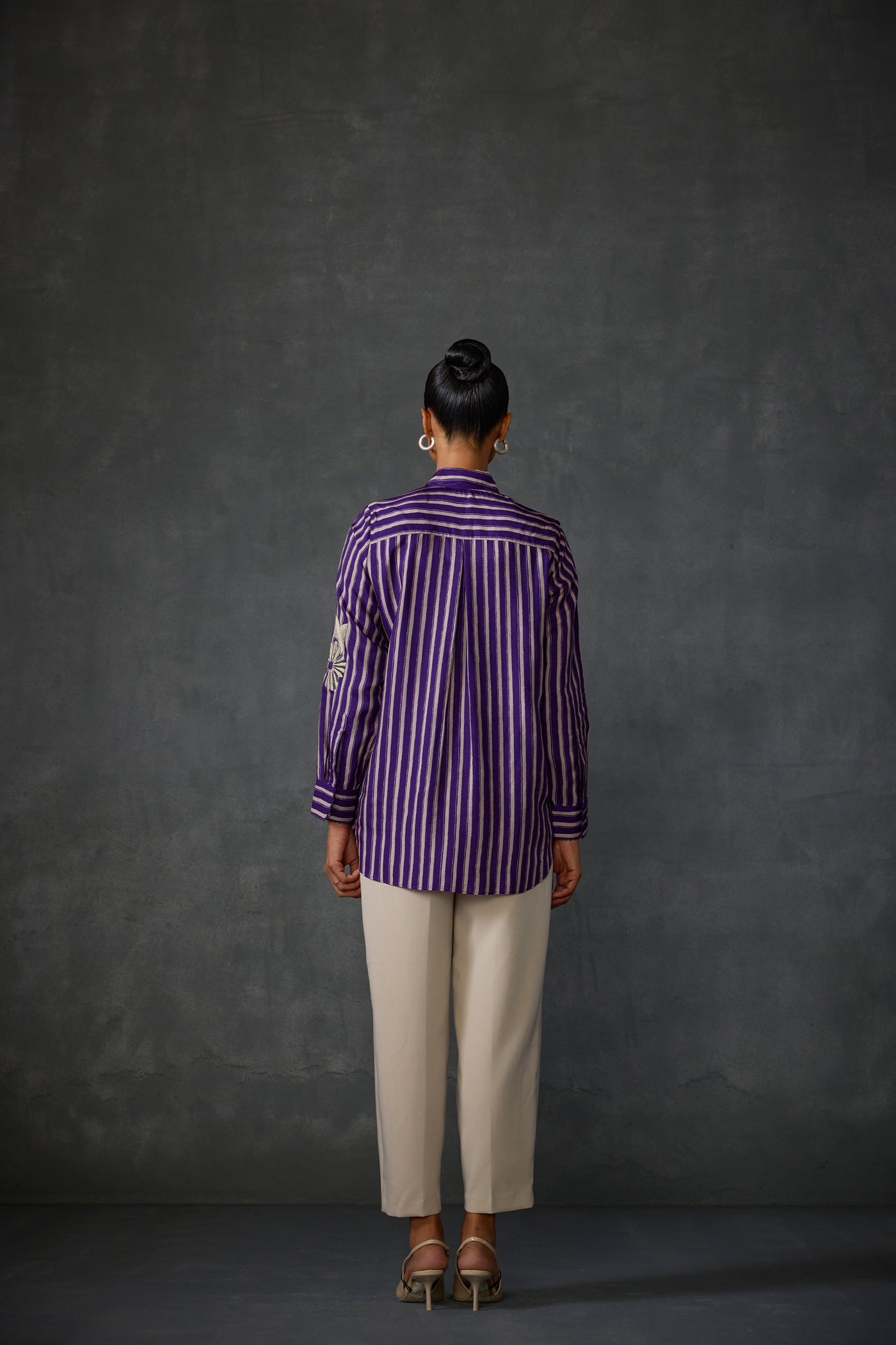 Namrata Joshipura Moonwilt Stripes Shirt indian designer wear online shopping melange singapore