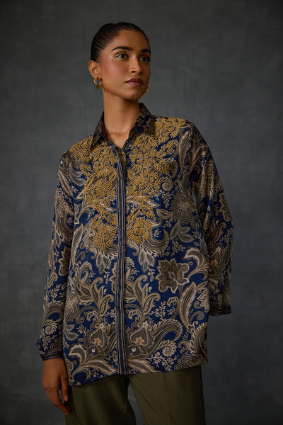 Namrata Joshipura Myrrah Paisley Trapeze Tunic indian designer wear online shopping melange singapore