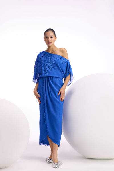 Namrata Joshipura Nigella Drop Shoulder Dress indian designer wear online shopping melange singapore