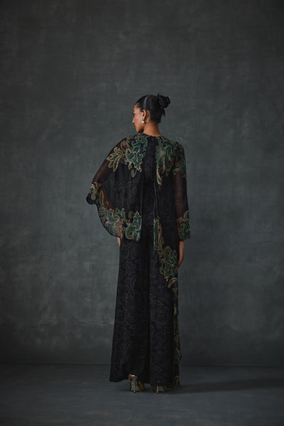 Namrata Joshipura Paisley Cape Style Jumpsuit indian designer wear online shopping melange singapore