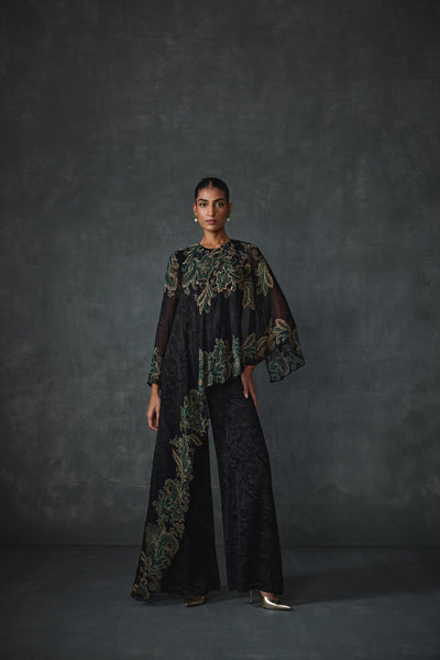 Namrata Joshipura Paisley Cape Style Jumpsuit indian designer wear online shopping melange singapore