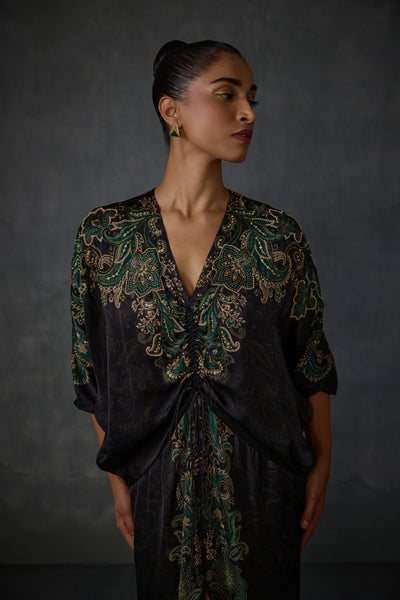 Namrata Joshipura Paisley Drawstring Dress indian designer wear online shopping melange singapore
