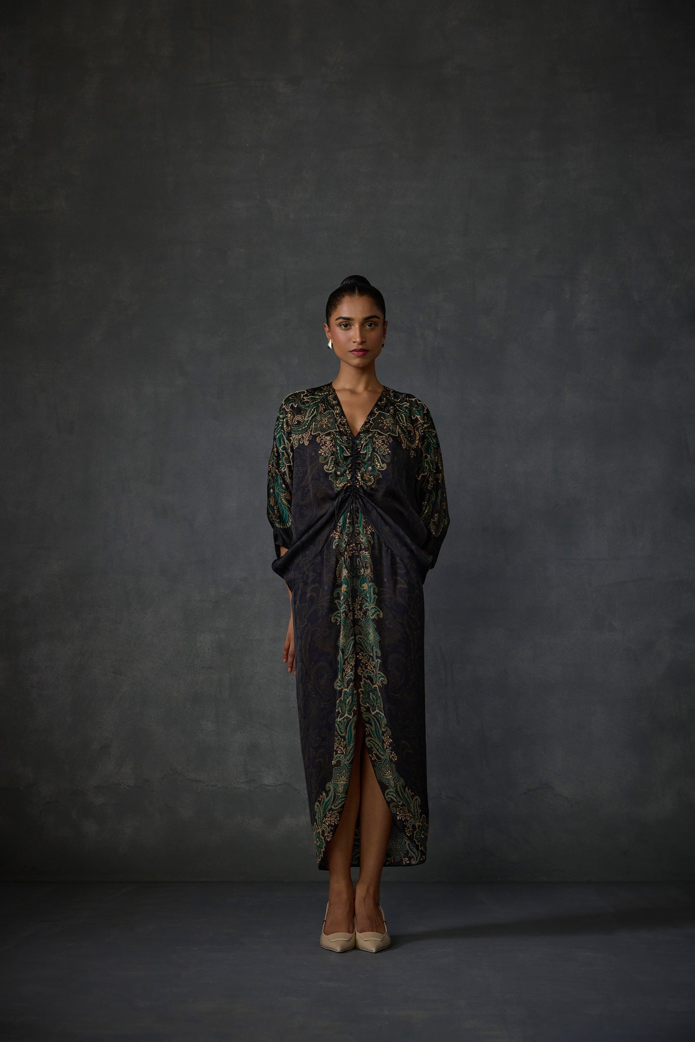 Namrata Joshipura Paisley Drawstring Dress indian designer wear online shopping melange singapore

