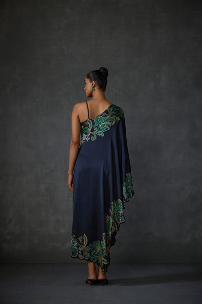 Namrata Joshipura Paisley One Offshoulder Dress indian designer wear online shopping melange singapore