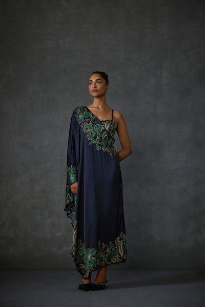 Namrata Joshipura Paisley One Offshoulder Dress indian designer wear online shopping melange singapore