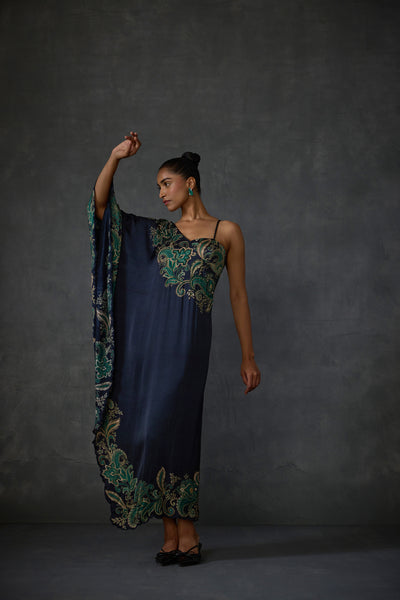 Namrata Joshipura Paisley One Offshoulder Dress indian designer wear online shopping melange singapore