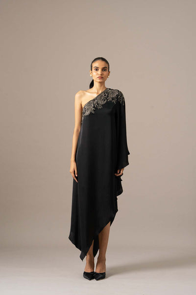 Namrata Joshipura Paisley One Shoulder Dress indian designer wear online shopping melange singapore 