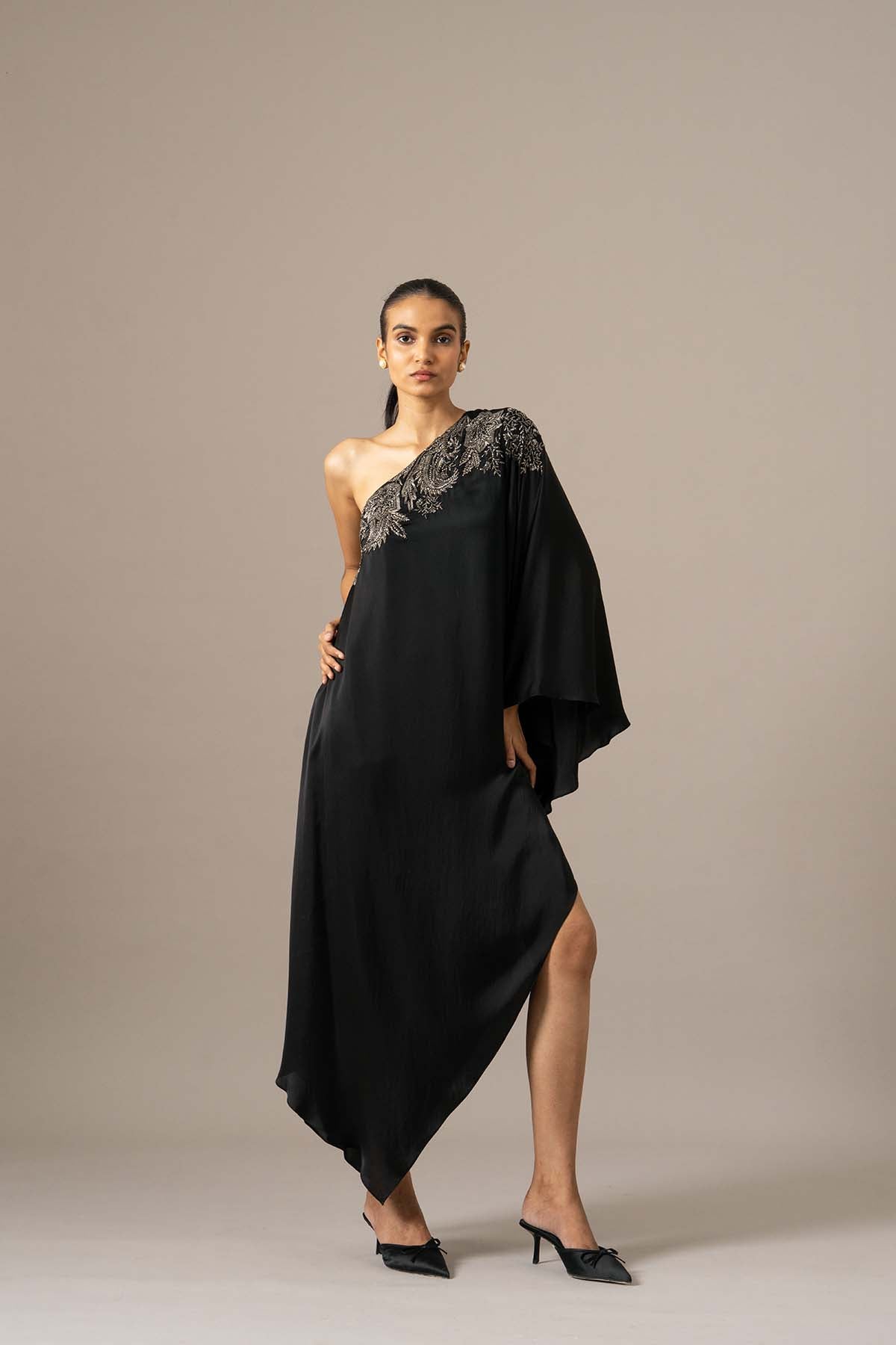 Namrata Joshipura Paisley One Shoulder Dress indian designer wear online shopping melange singapore 