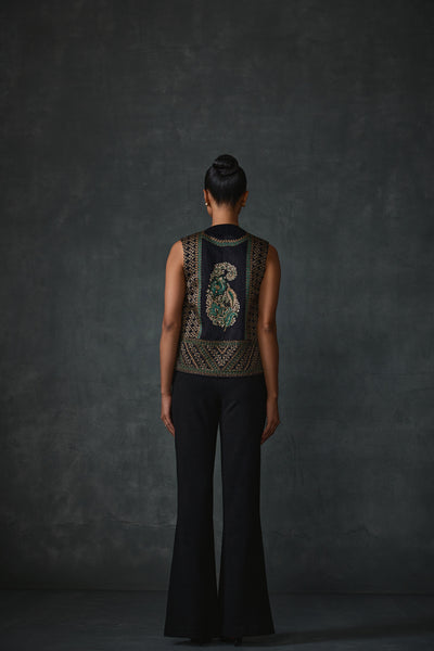 Namrata Joshipura Paisley Open Jacket indian designer wear online shopping melange singapore