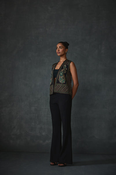 Namrata Joshipura Paisley Open Jacket indian designer wear online shopping melange singapore