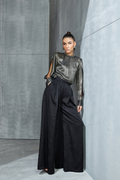 Namrata Joshipura Pearl Drop Split Sleeve Top Indian designer wear online shopping melange singapore