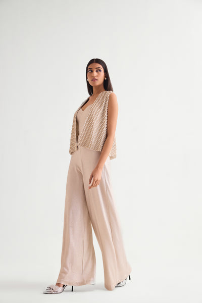 Namrata Joshipura Pearl Drops Jacket With Jumpsuit Set indian designer wear online shopping melange singapore