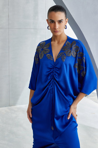Namrata Joshipura RiverLeaf Drape Dress Indian designer wear online shopping melange singapore
