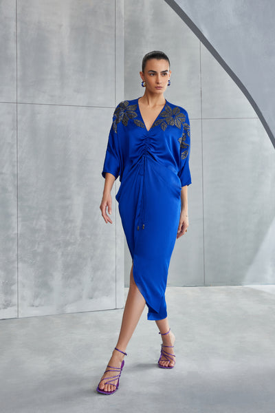 Namrata Joshipura RiverLeaf Drape Dress Indian designer wear online shopping melange singapore