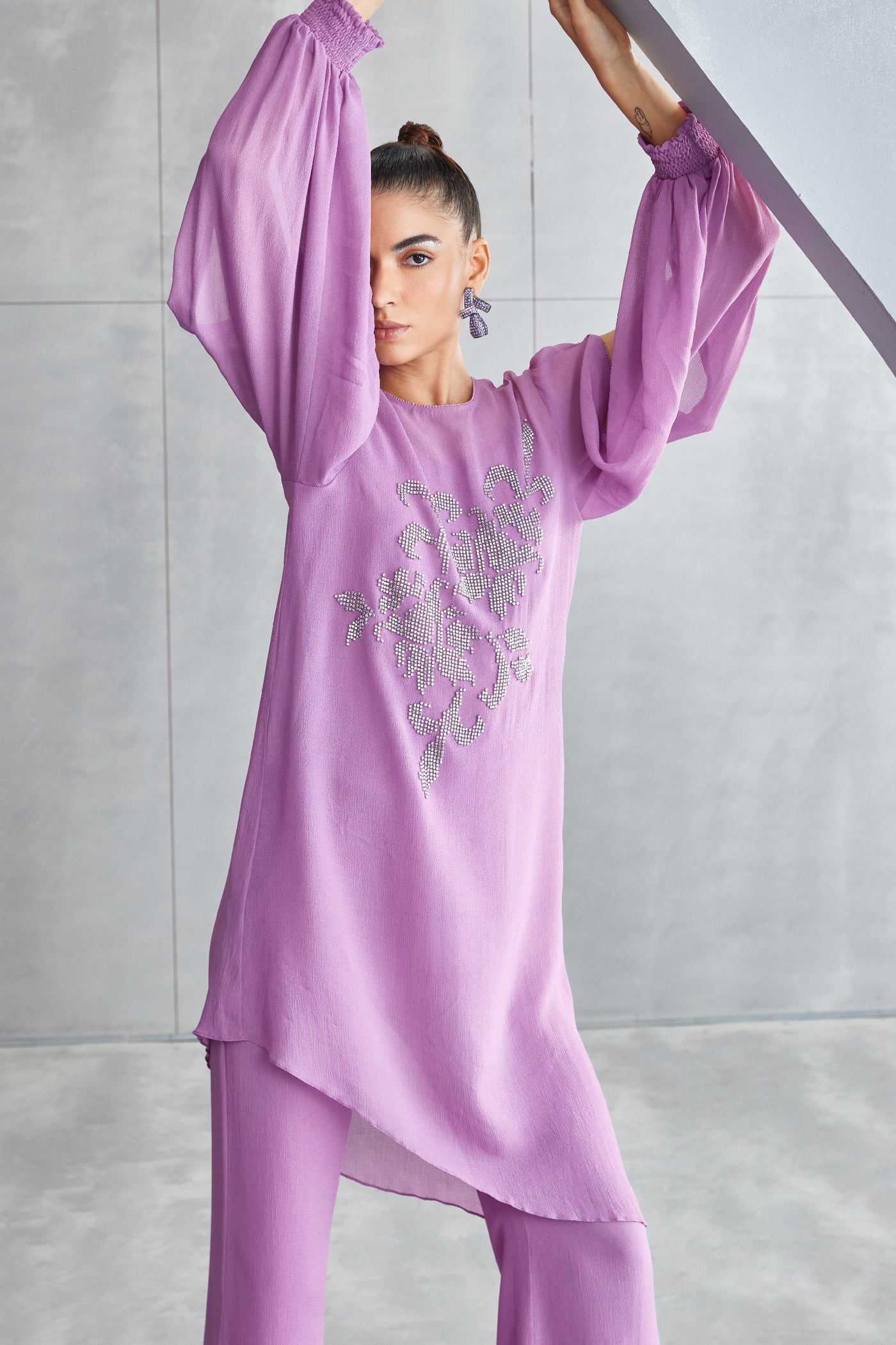 Namrata Joshipura Riverleaf Asymmetric Tunic Indian designer wear online shopping melange singapore