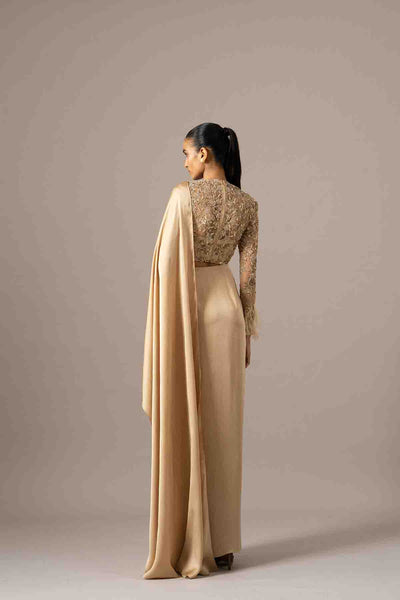 Namrata Joshipura Rose Garden Draped Saree indian designer wear online shopping melange singapore 