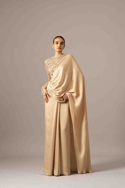 Namrata Joshipura Rose Garden Draped Saree indian designer wear online shopping melange singapore 