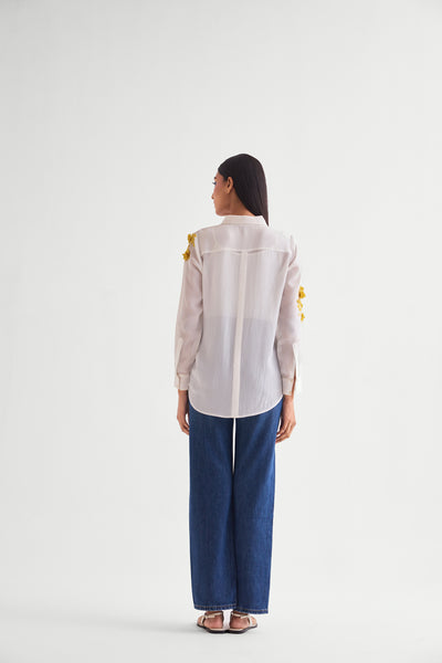 Namrata Joshipura Scrunchy Classic Shirt indian designer wear online shopping melange singapore