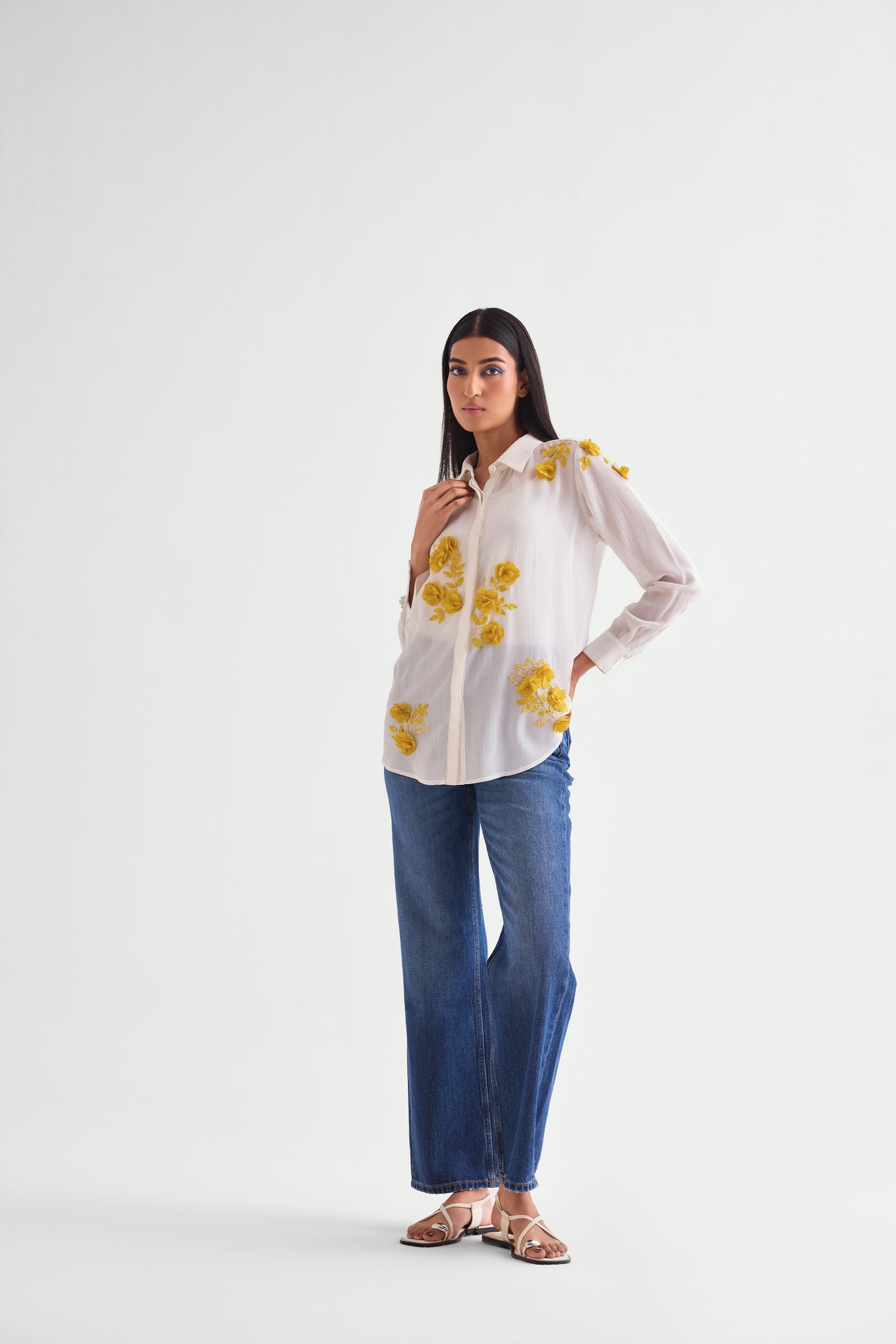 Namrata Joshipura Scrunchy Classic Shirt indian designer wear online shopping melange singapore
