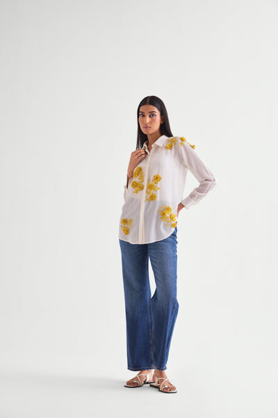 Namrata Joshipura Scrunchy Classic Shirt indian designer wear online shopping melange singapore