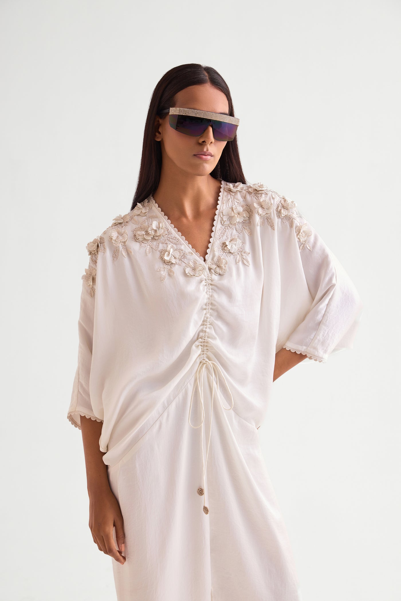 Namrata Joshipura Scrunchy Drawstring Dress indian designer wear online shopping melange singapore