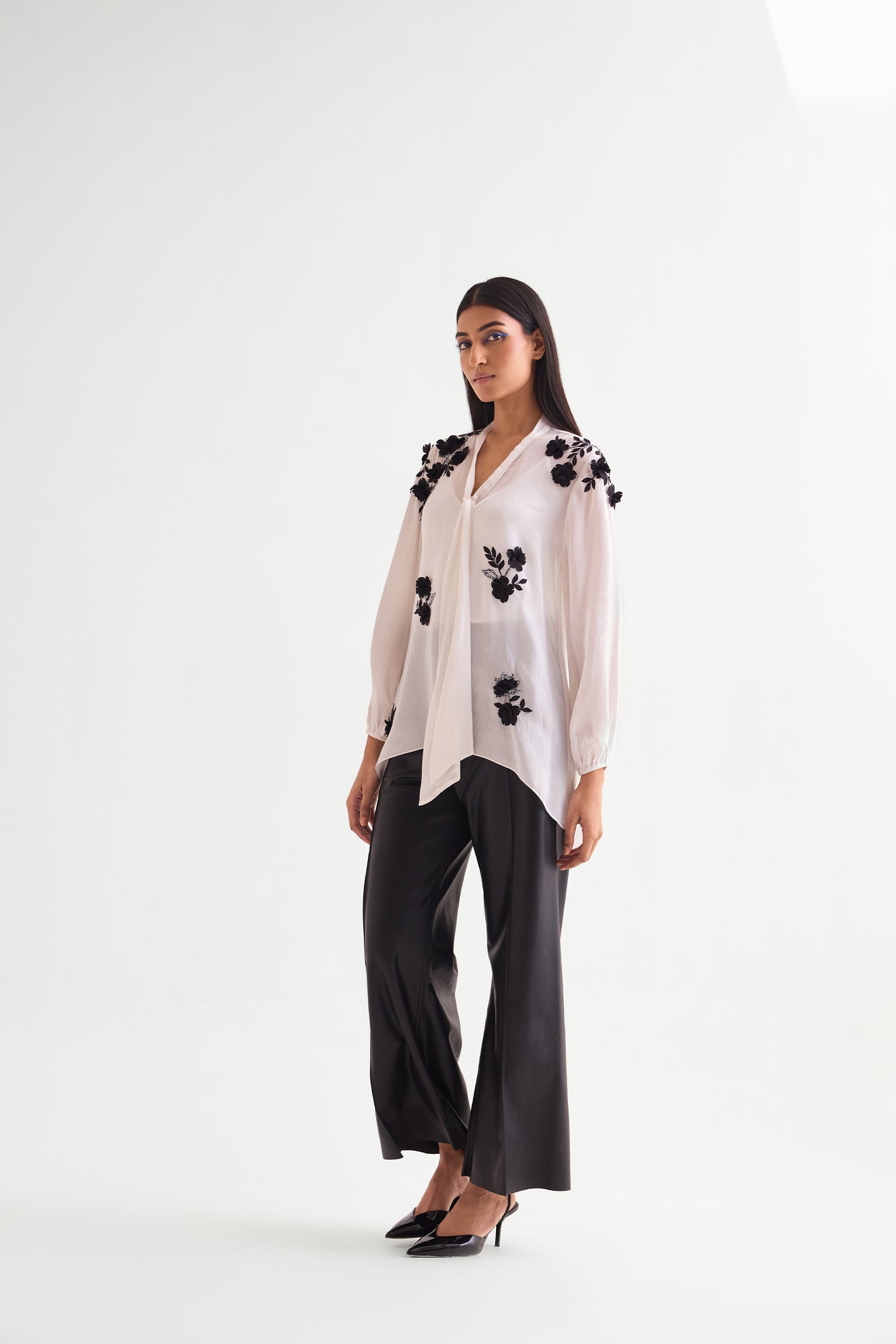 Namrata Joshipura Scrunchy Handkerchief Front Tie Top indian designer wear online shopping melange singapore