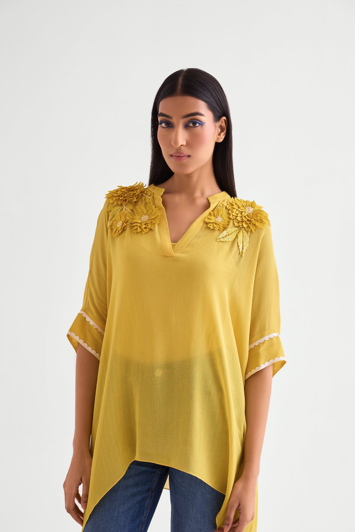 Namrata Joshipura Scrunchy Handkerchief Tunic indian designer wear online shopping melange singapore