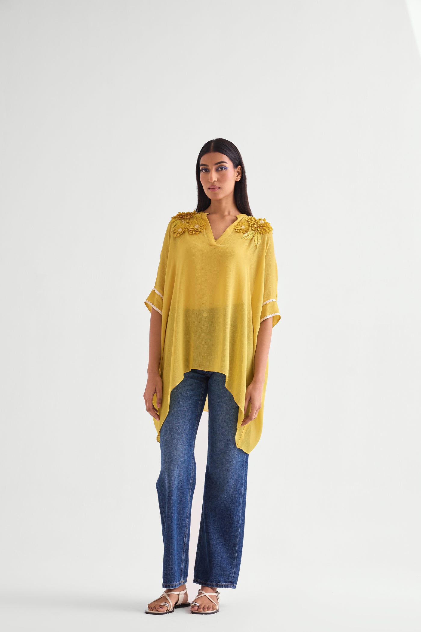 Namrata Joshipura Scrunchy Handkerchief Tunic indian designer wear online shopping melange singapore