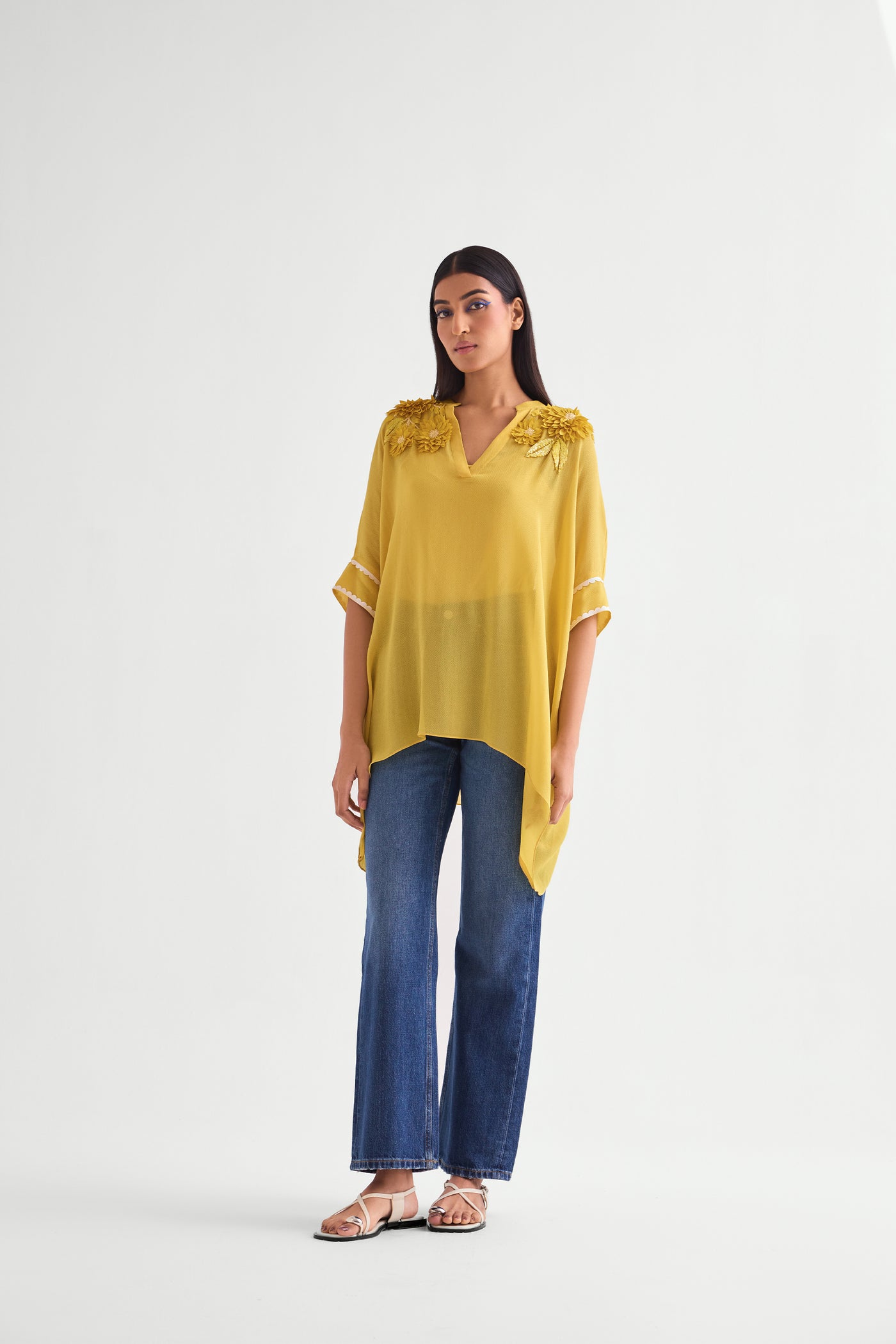 Namrata Joshipura Scrunchy Handkerchief Tunic indian designer wear online shopping melange singapore