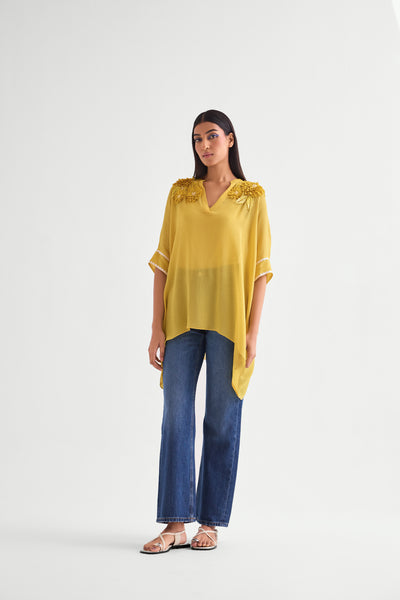 Namrata Joshipura Scrunchy Handkerchief Tunic indian designer wear online shopping melange singapore